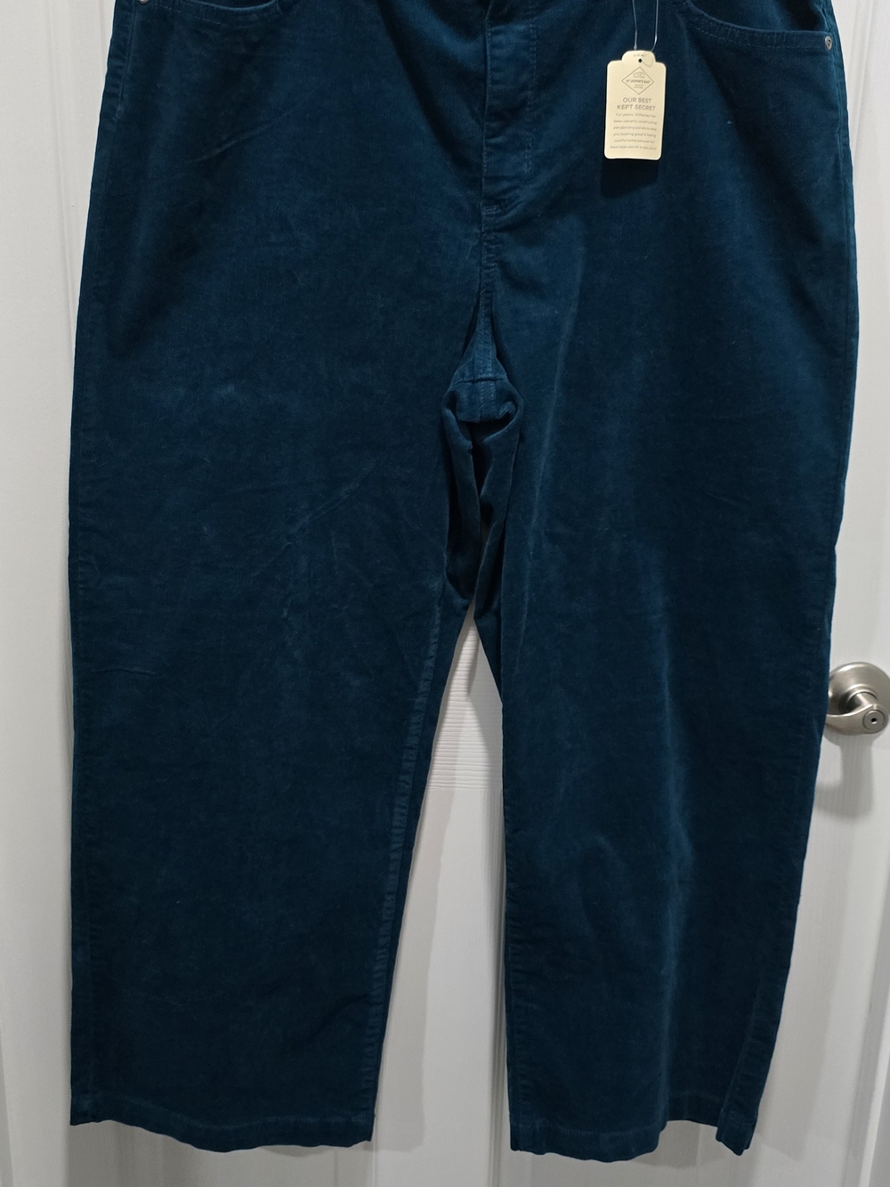 St. John's Bay Deep Teal Wide Leg Corduroy Jeans